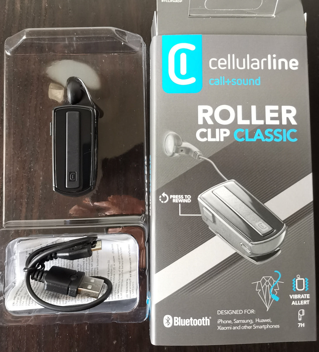 Bluetooth-гарнітура Cellularline Roller Clip